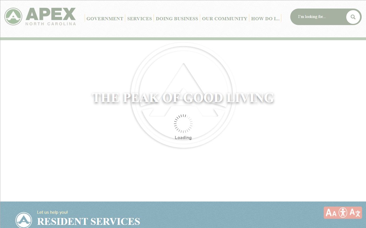 Town of Apex government website for local public records and services