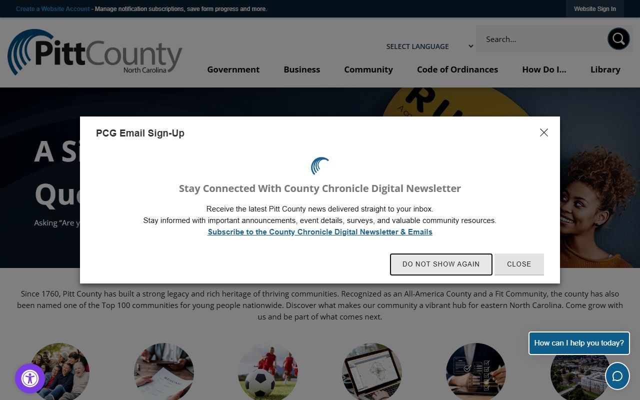 Ayden people search Pitt County government website