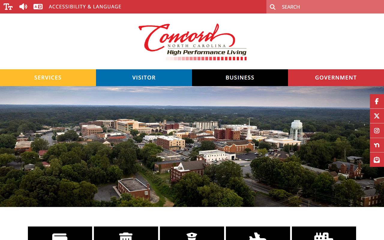 City of Concord government website for public records