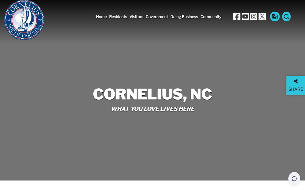 Cornelius people search Town of Cornelius website