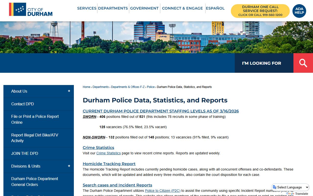 Durham people search police data portal