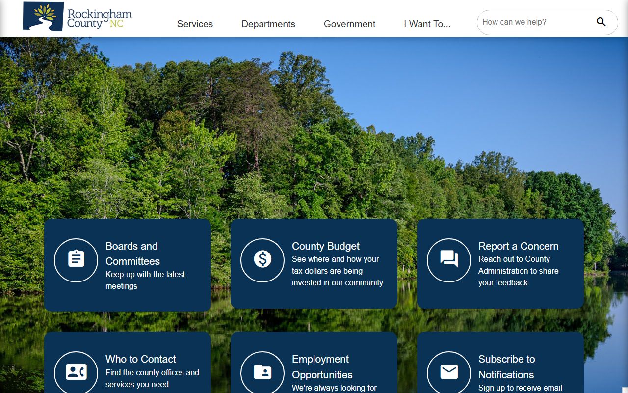 Eden people search Rockingham County Government website