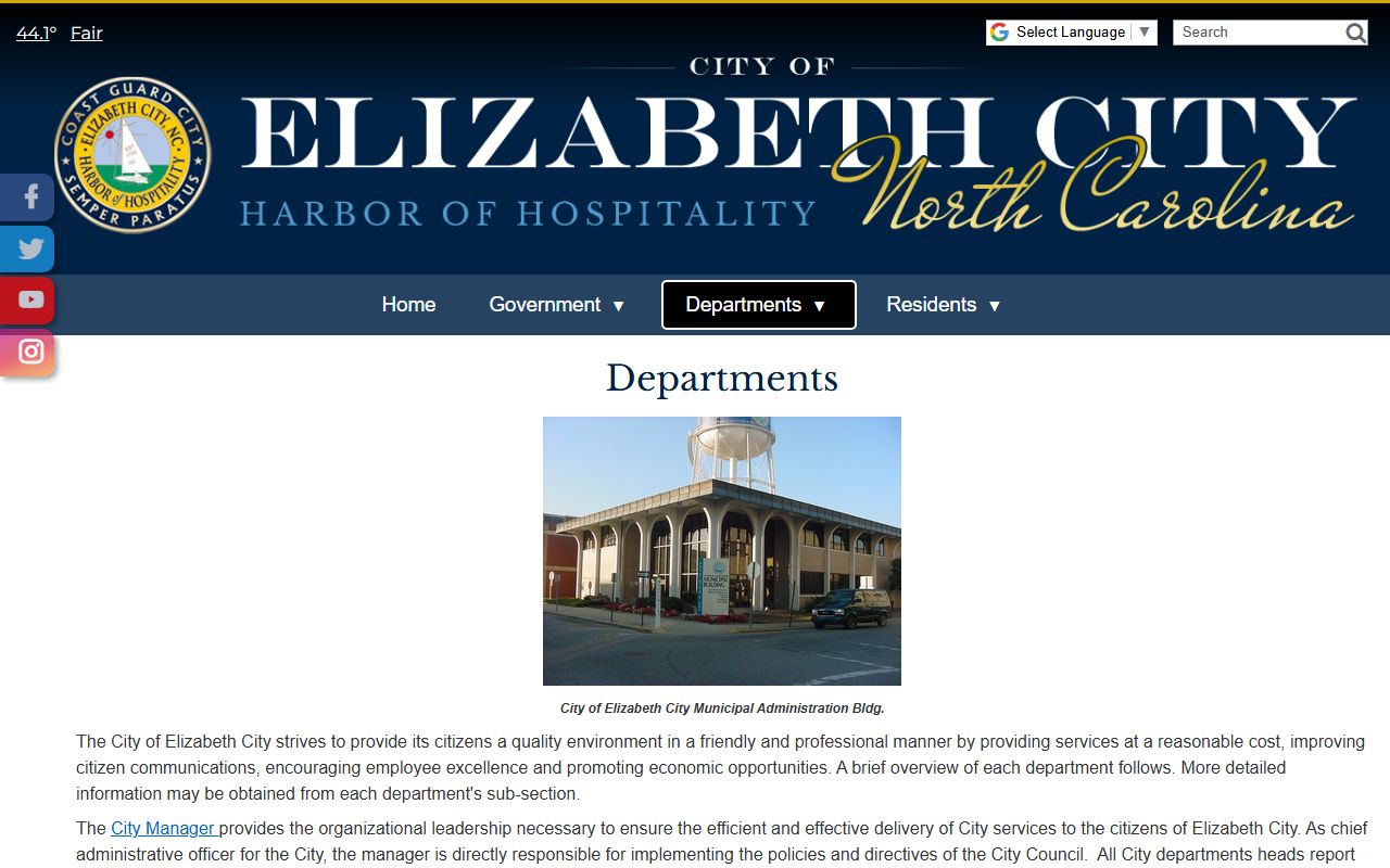 Elizabeth City people search Elizabeth City Police Department page