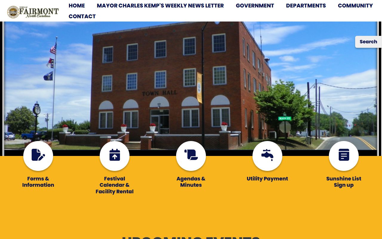 Fairmont people search Town of Fairmont website
