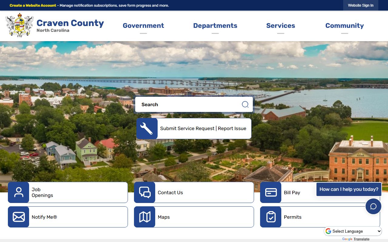 Havelock people search Craven County Government website