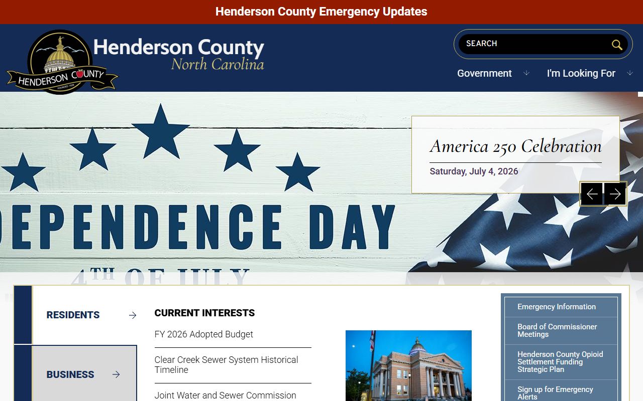 Hendersonville people search Henderson County government website