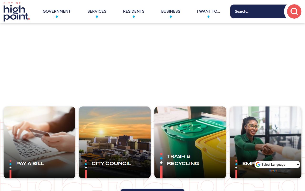 High Point city government website for public records