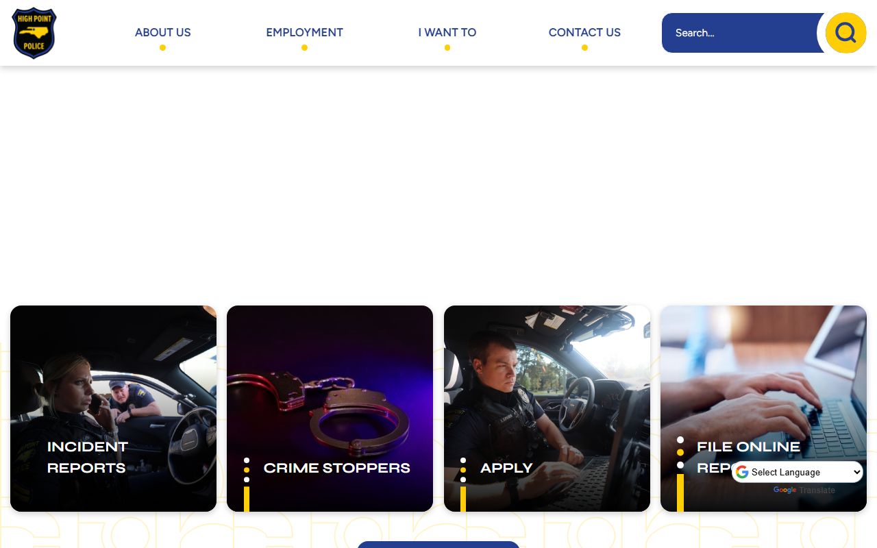 High Point Police Department website for public records