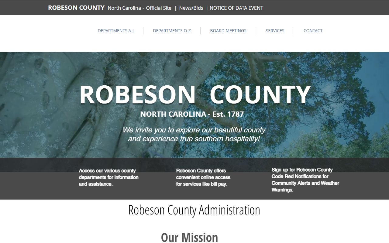 Lumberton people search Robeson County Government website