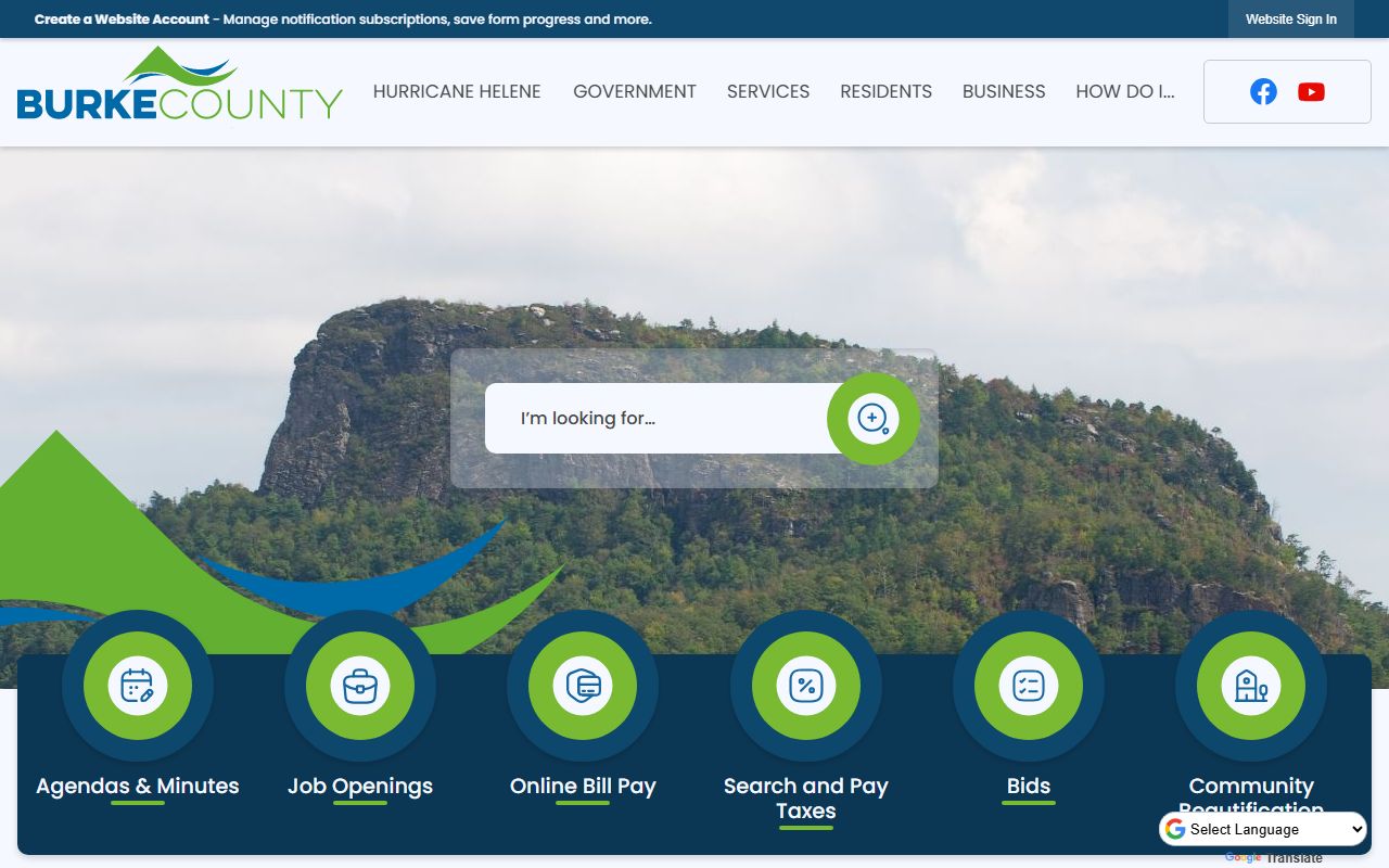 Morganton people search Burke County Government website