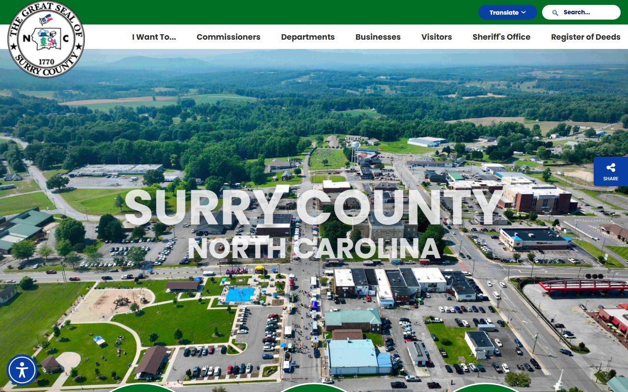 Mount Airy people search Surry County government website
