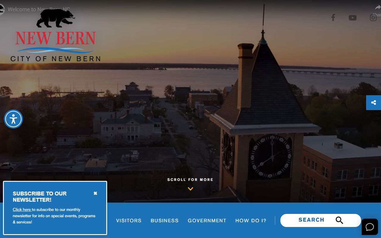City of New Bern website for public records and people search