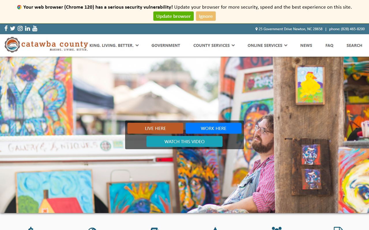 Newton people search Catawba County government website
