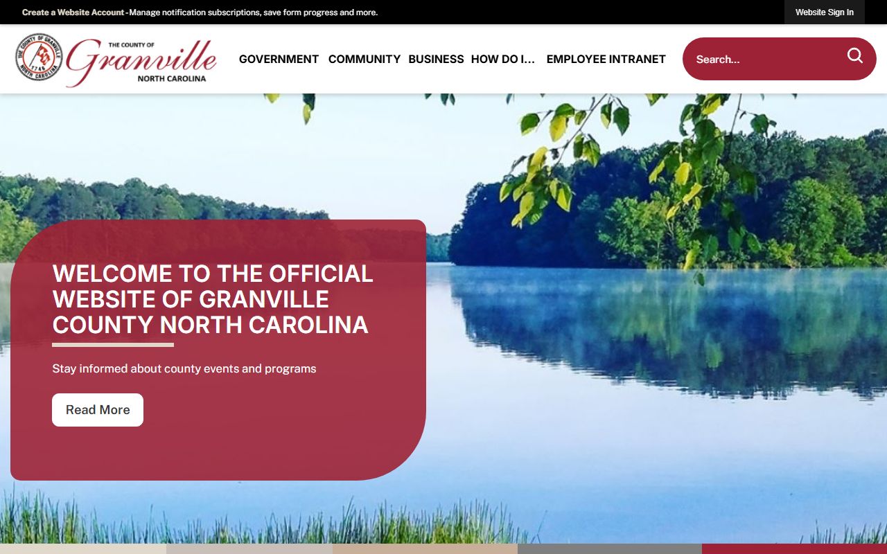 Oxford people search Granville County government website