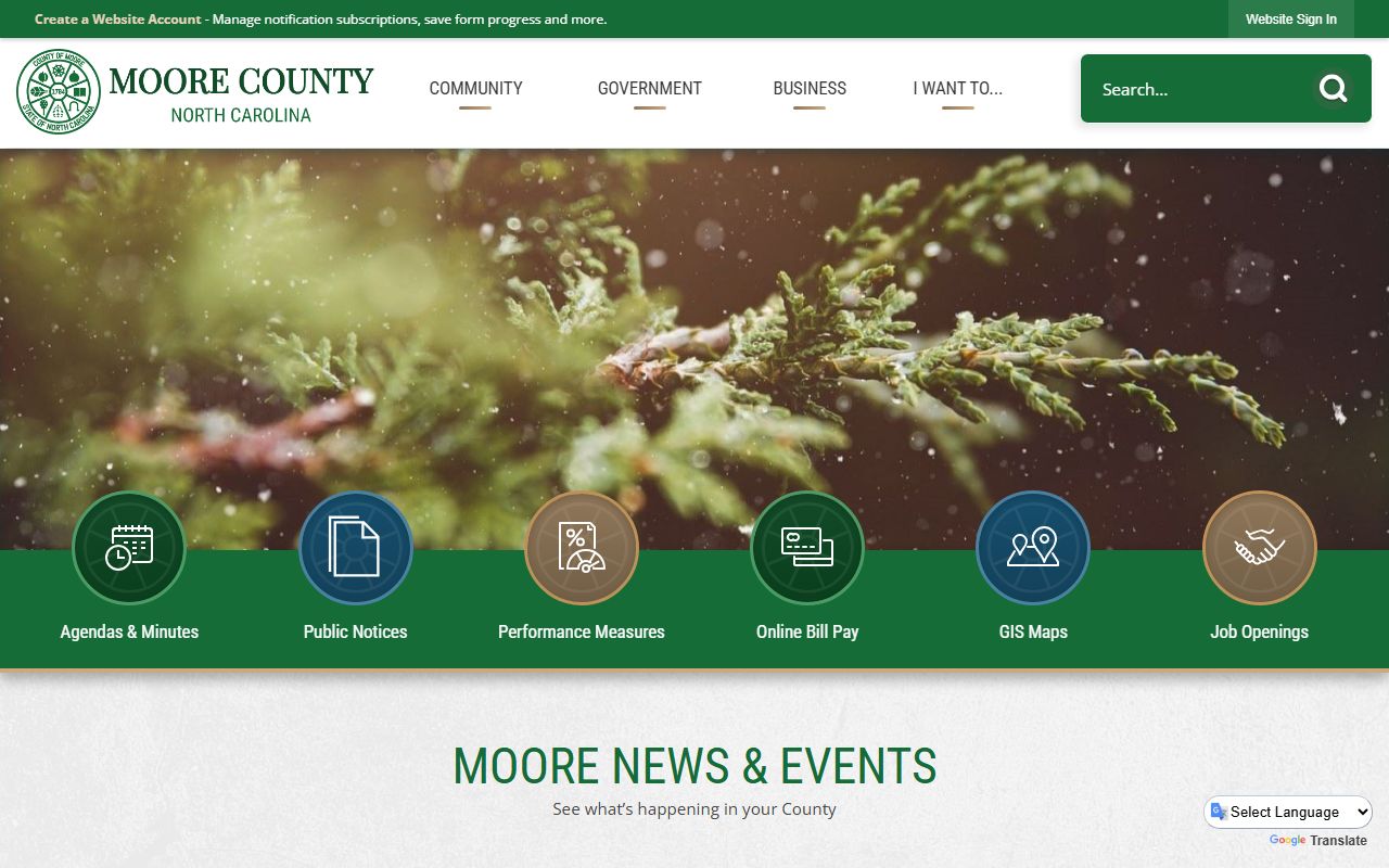 Pinehurst people search Moore County government website