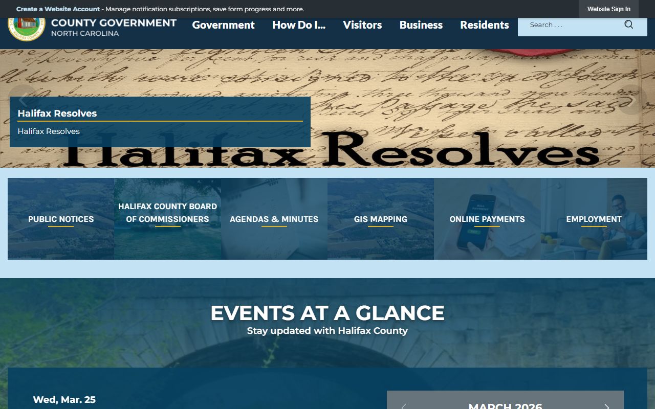 Roanoke Rapids people search Halifax County government website