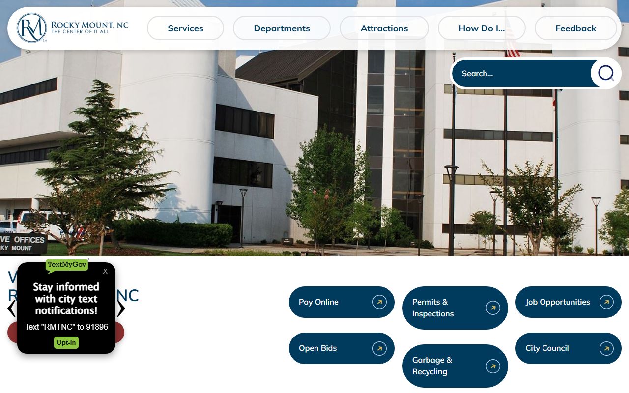 City of Rocky Mount official government website for public records