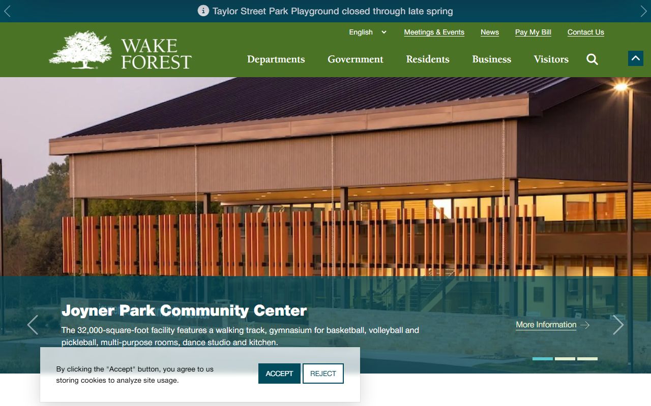 Town of Wake Forest official government website