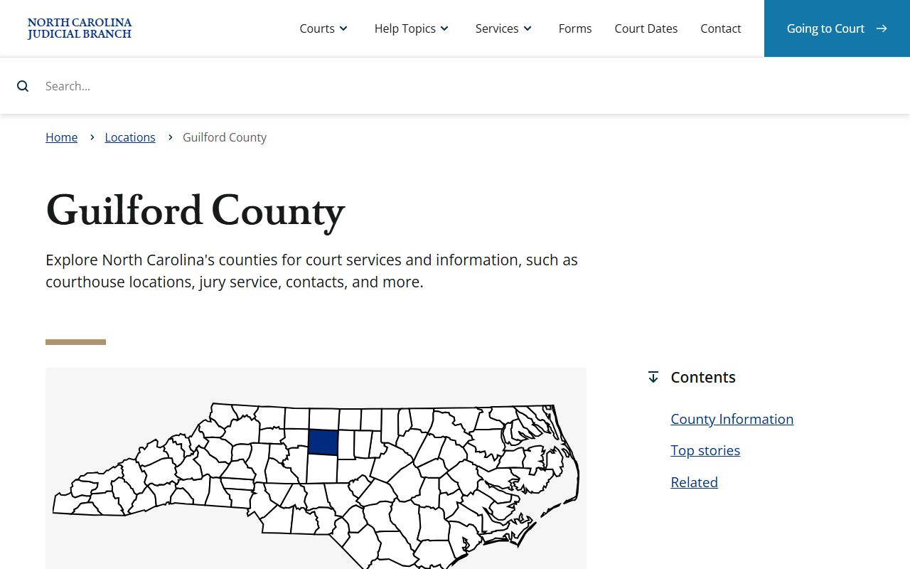Guilford County courts portal for people search and public records